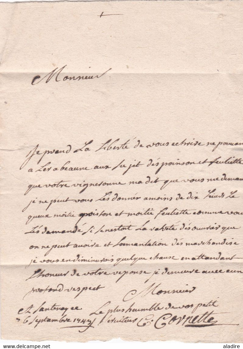 1743 - Lettre Pliée Avec Correspondance De Fontenay Vers Beaune  - Règne De Louis XV - 1701-1800: Precursors XVIII