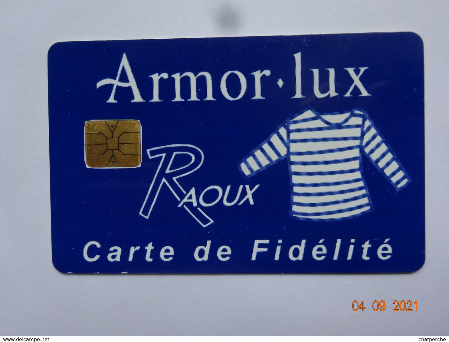 CARTE A PUCE CHIP CARD  CARTE FIDÉLITÉ  ARMOR-LUX RAOUX CHOLET 49 MAINE ET LOIRE - Gift And Loyalty Cards