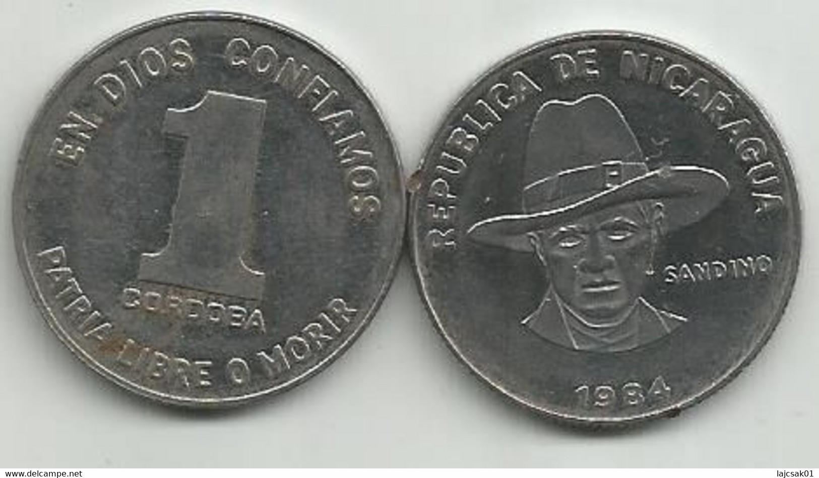 Nicaragua 1 Cordoba 1984. Sandino Vf - Nicaragua