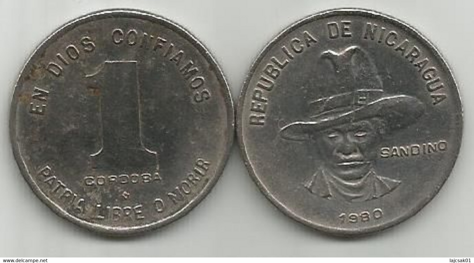 Nicaragua 1 Cordoba 1980. Sandino Vf - Nicaragua