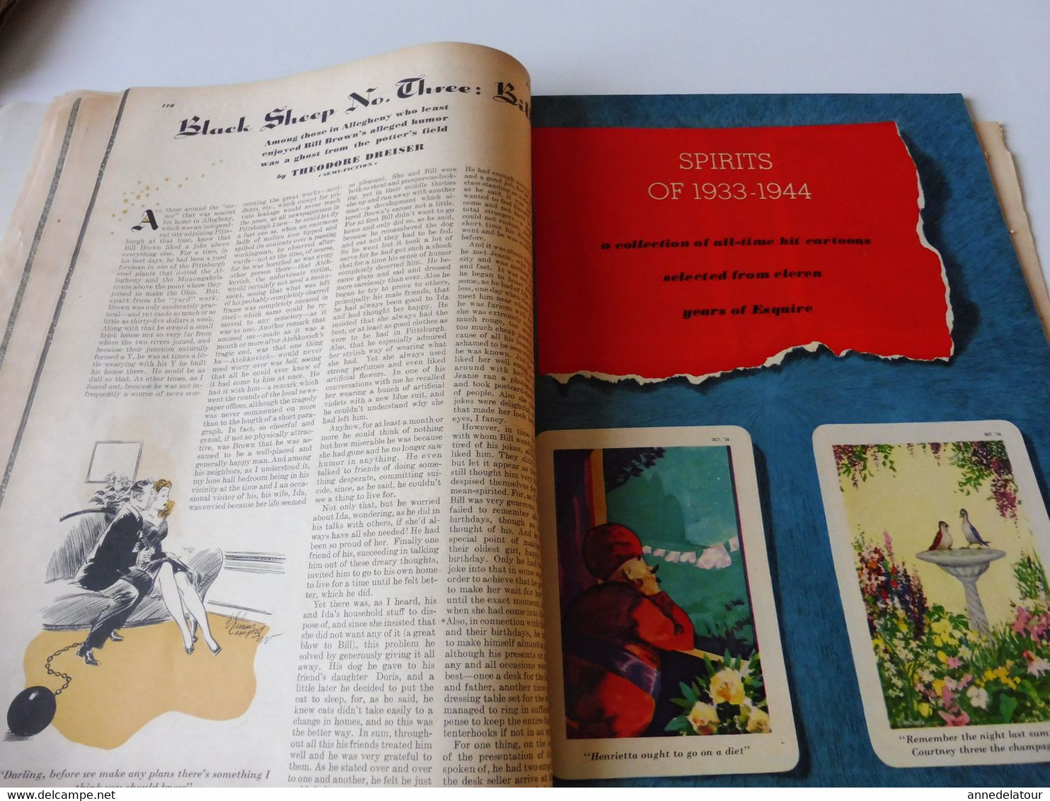 CHRISTMAS 1944  ESQUIRE : The magazine for men (Fiction-Sports-Humor -Clothes -Art-Cartoons