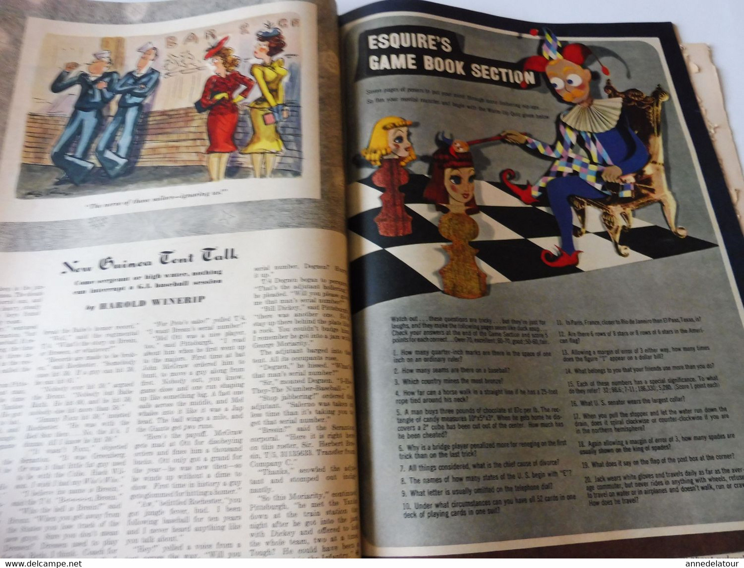 CHRISTMAS 1944  ESQUIRE : The magazine for men (Fiction-Sports-Humor -Clothes -Art-Cartoons