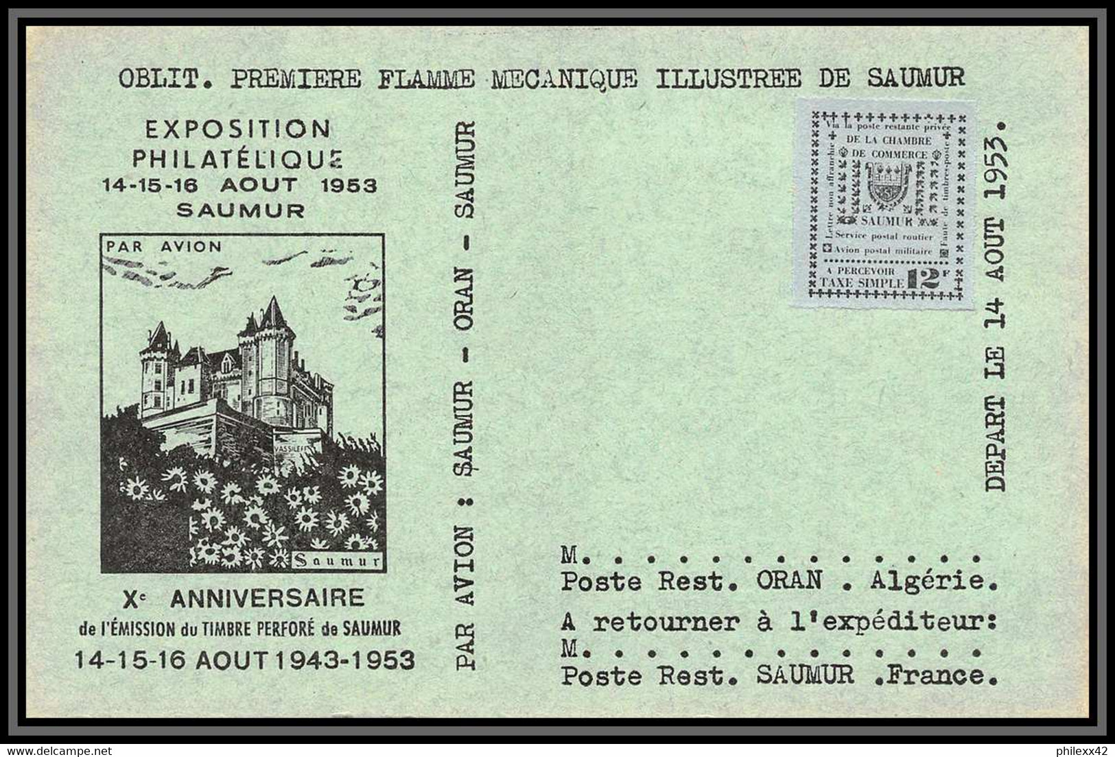 départ 1 euro - 85618/ collection de timbres de grève - saumur 1953 bel ensemble cote +/- 1000 euros - france