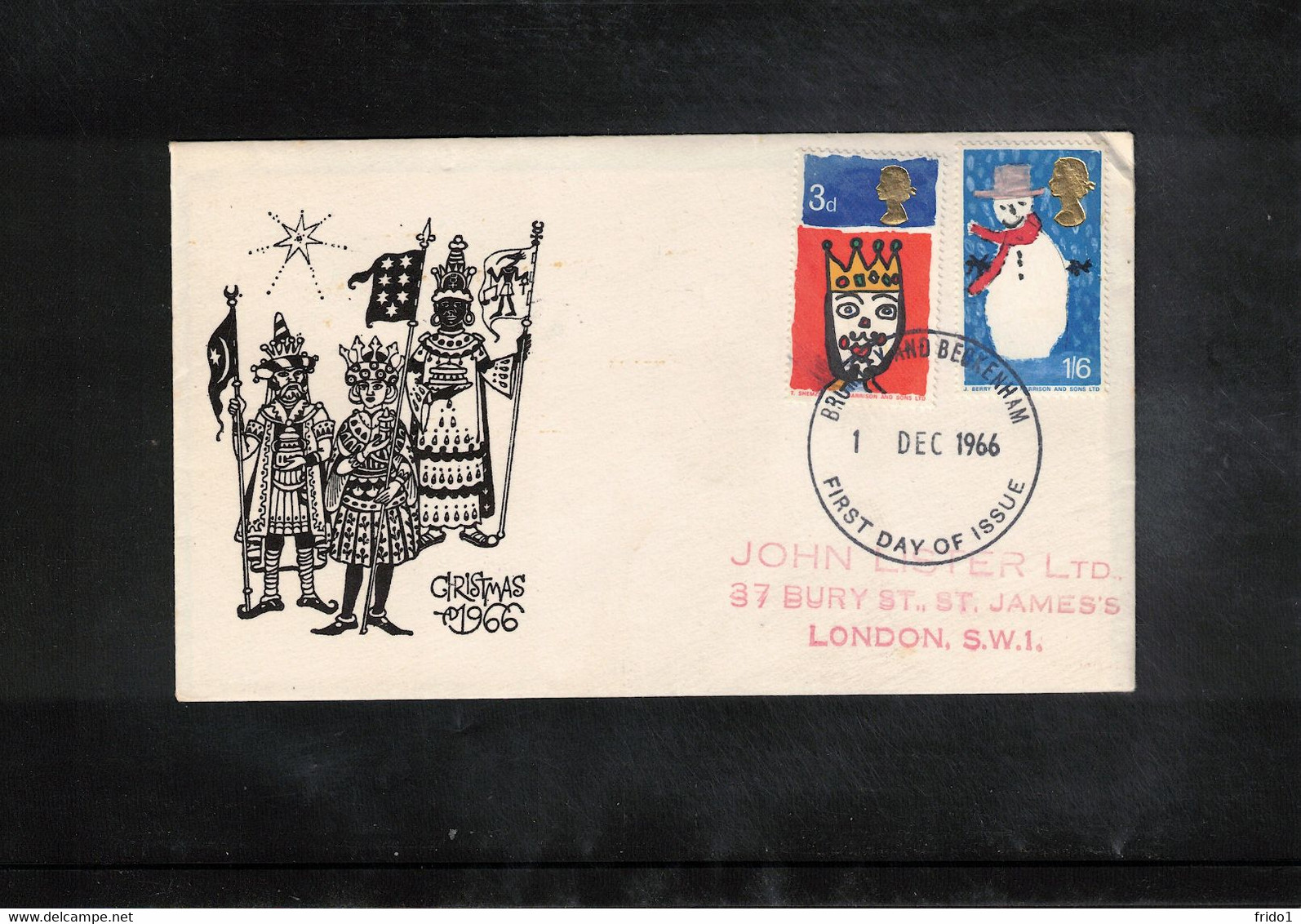 Great Britain 1966 Christmas FDC - 1952-1971 Pre-Decimal Issues