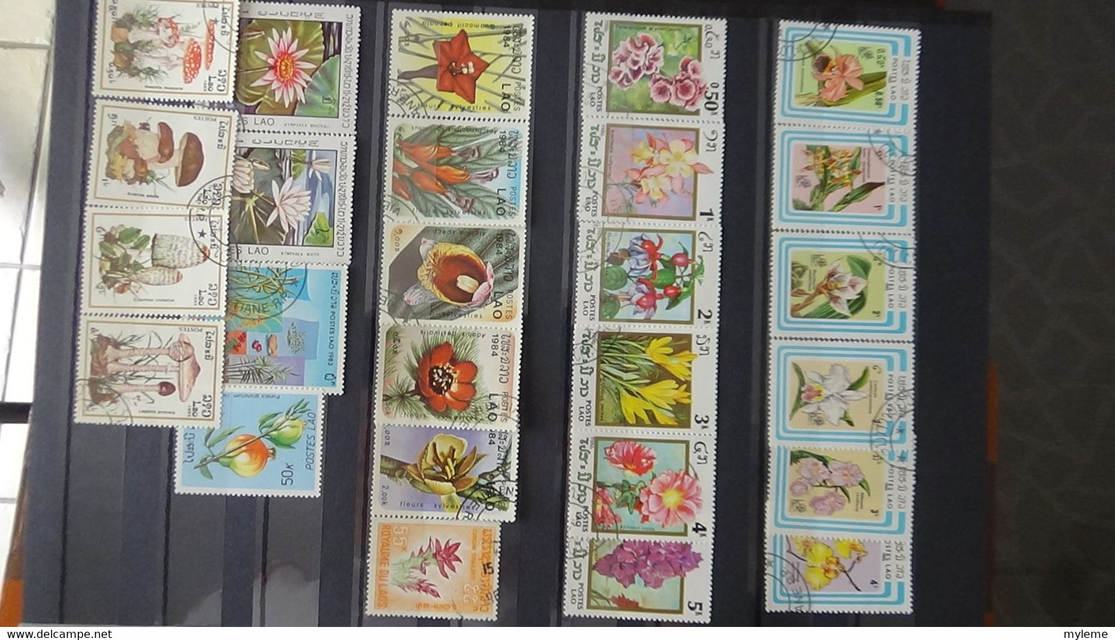 V101 Collection du Laos et autres en timbres oblitérés . A saisir!!!