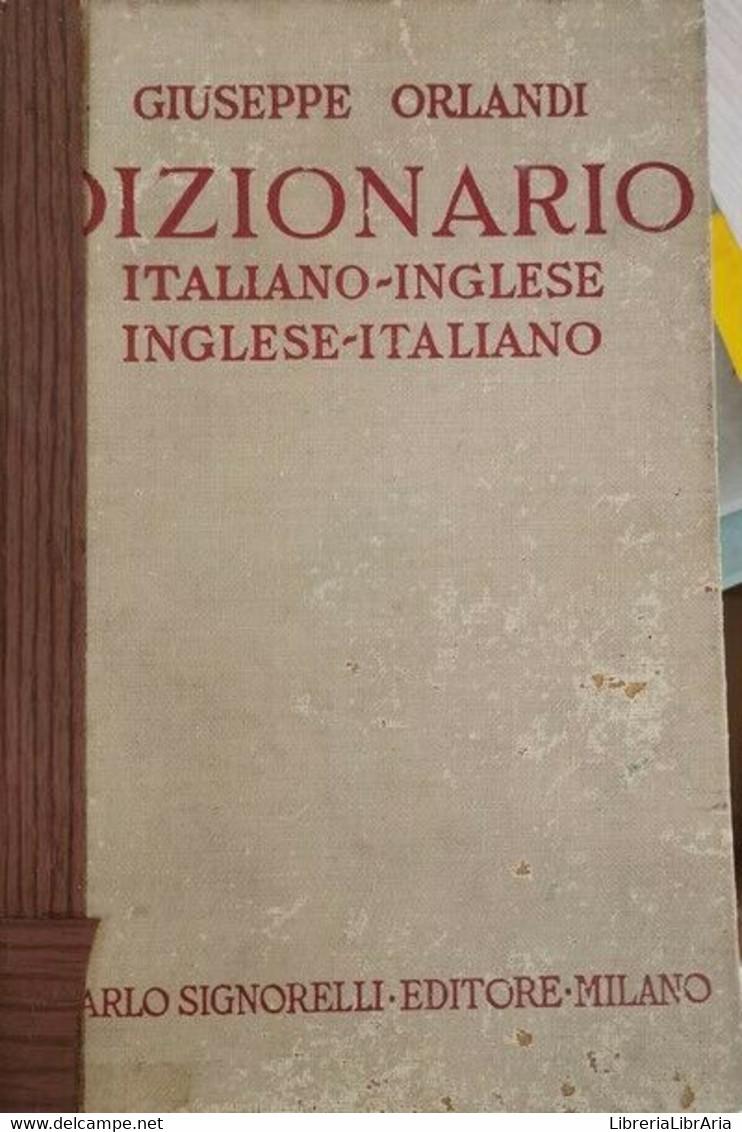 Dizionario Inglese-italiano, Italiano-inglese ORLANDI (1960) - ER - Encyclopédies