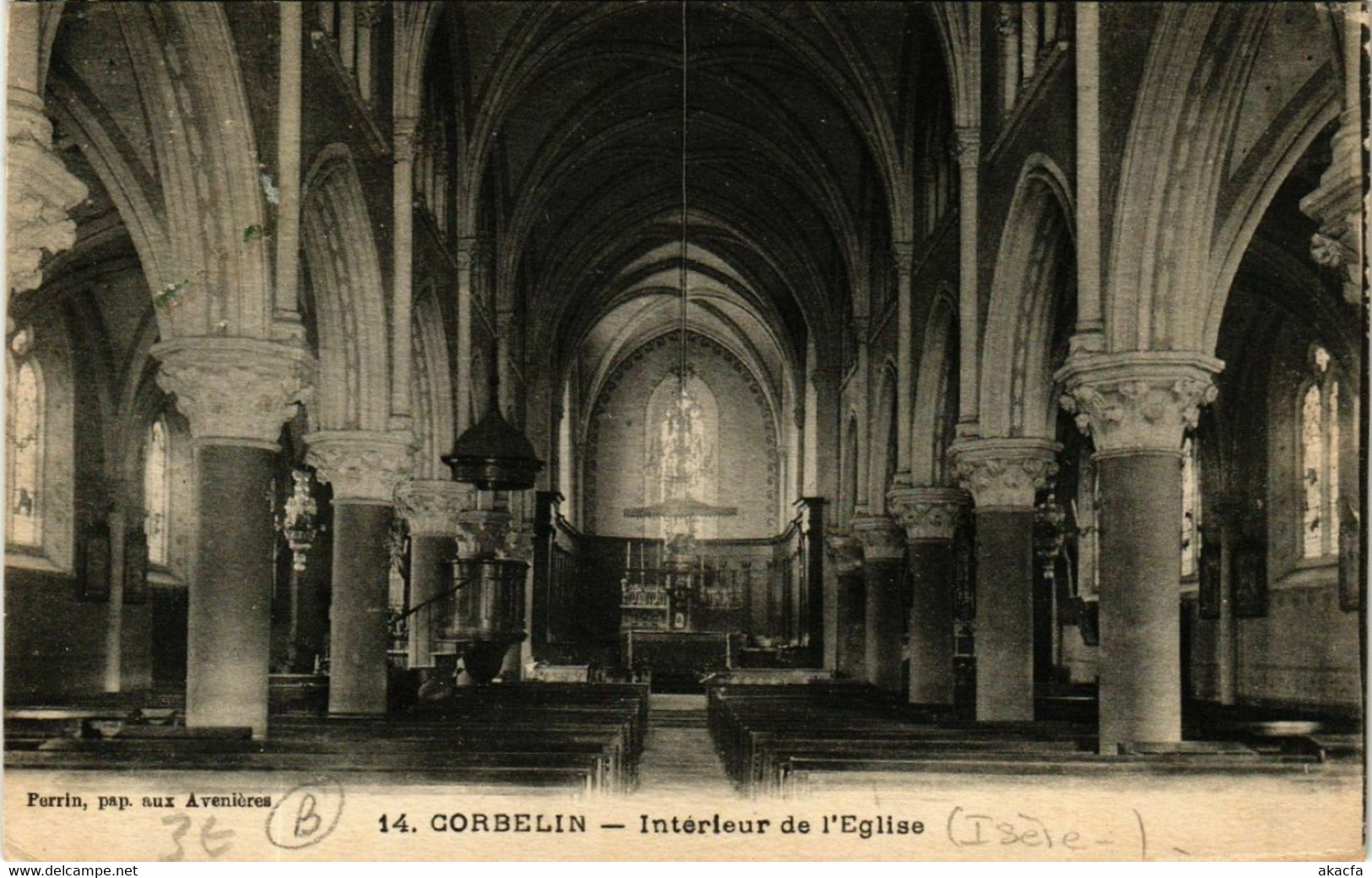 CPA AK CORBELIN - Intérieur De L'Église (489328) - Corbelin