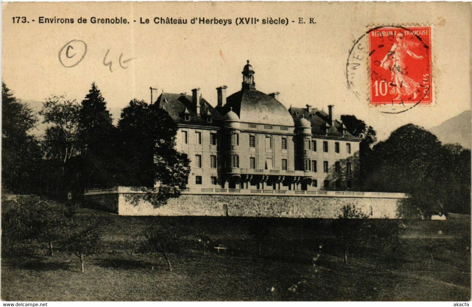 CPA AK GRENOBLE - Env. - Le Chateau D'Herbeys (489520) - Herbeys