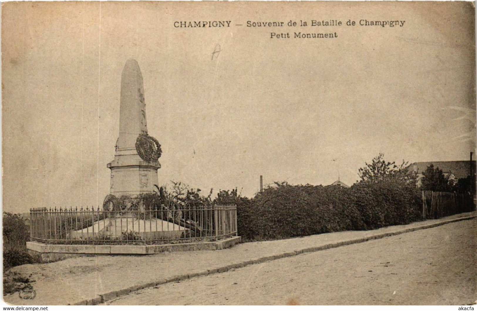 CPA AK CHAMPIGNY Souvenir De La Bataille De CHAMPIGNY Petit Monument (490959) - Champigny