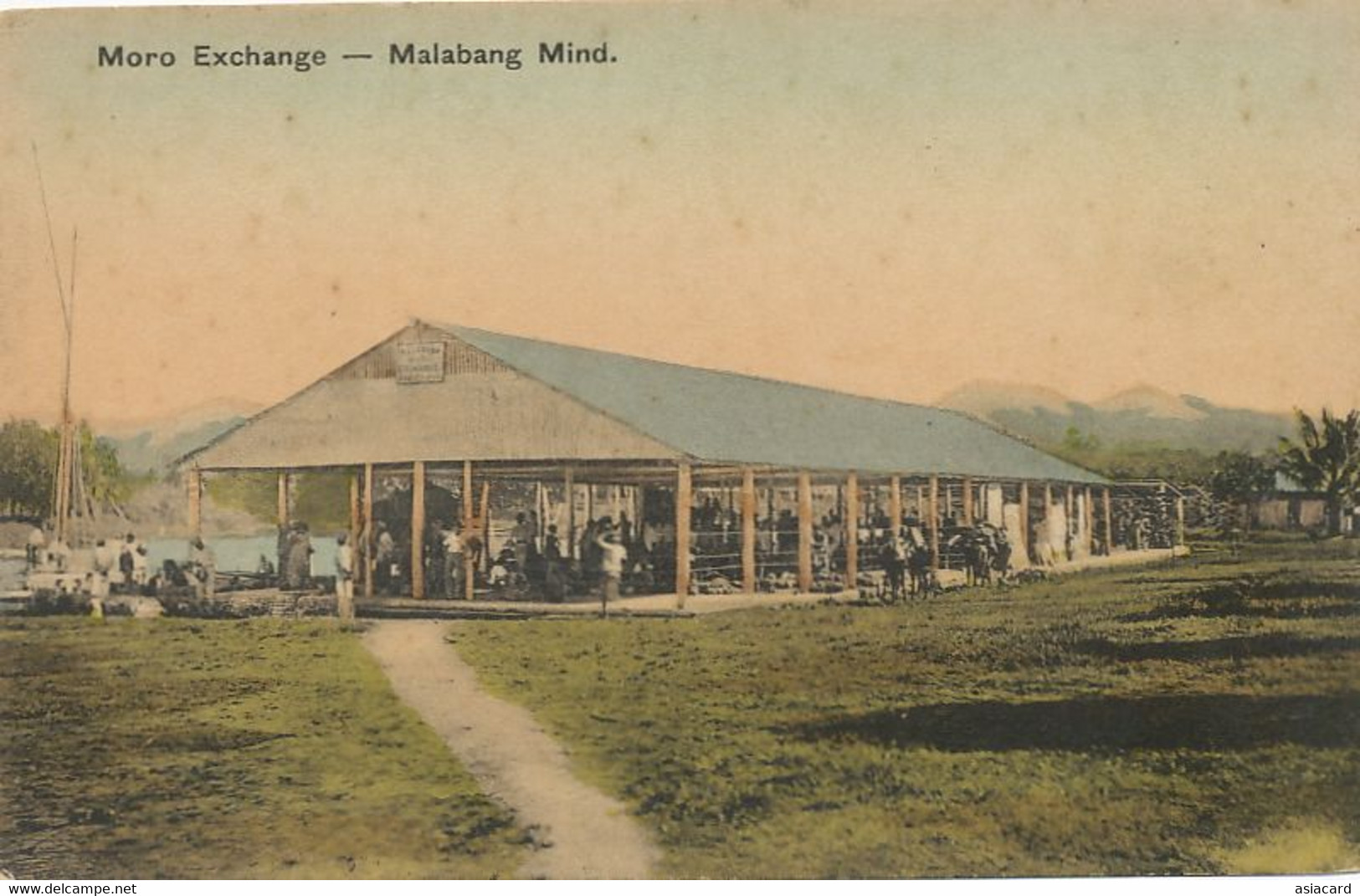 Hand Colored Moro Exchange Malabang Mindanao - Philippines