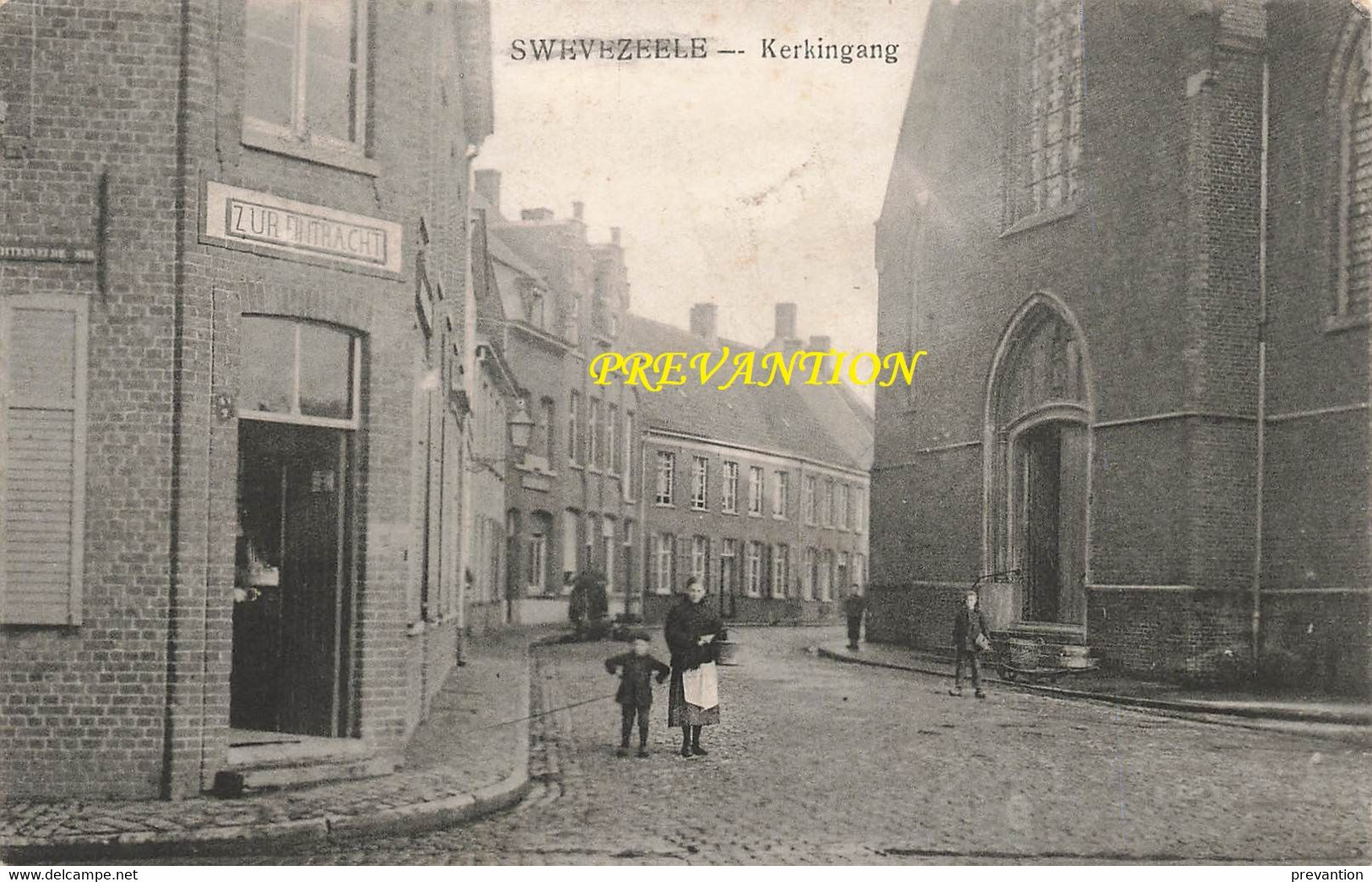 SWEVEZEELE - Kerkingang - Carte Circulé En 1918 - Wingene