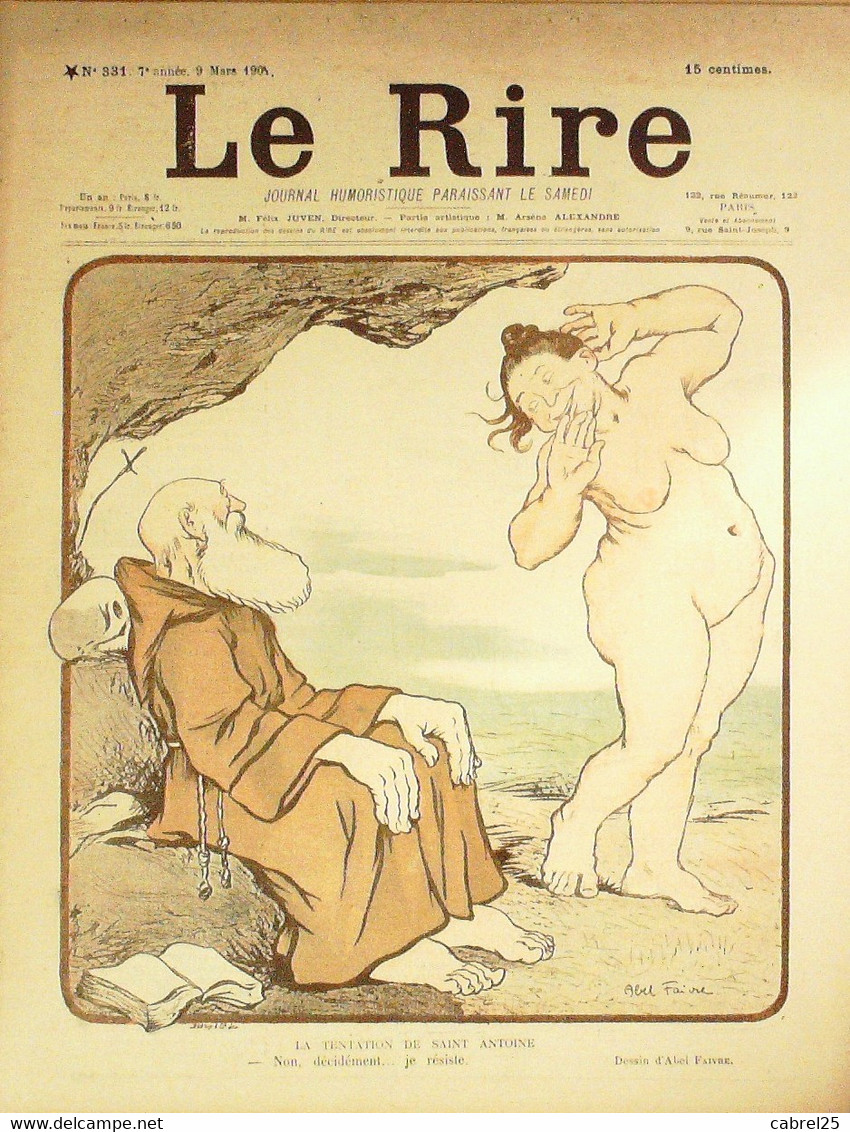 Le RIRE-1901-331-Cappiello Faivre Bertin Petitjean Monnier Rouveyre Jeanniot Rabier - 1900 - 1949