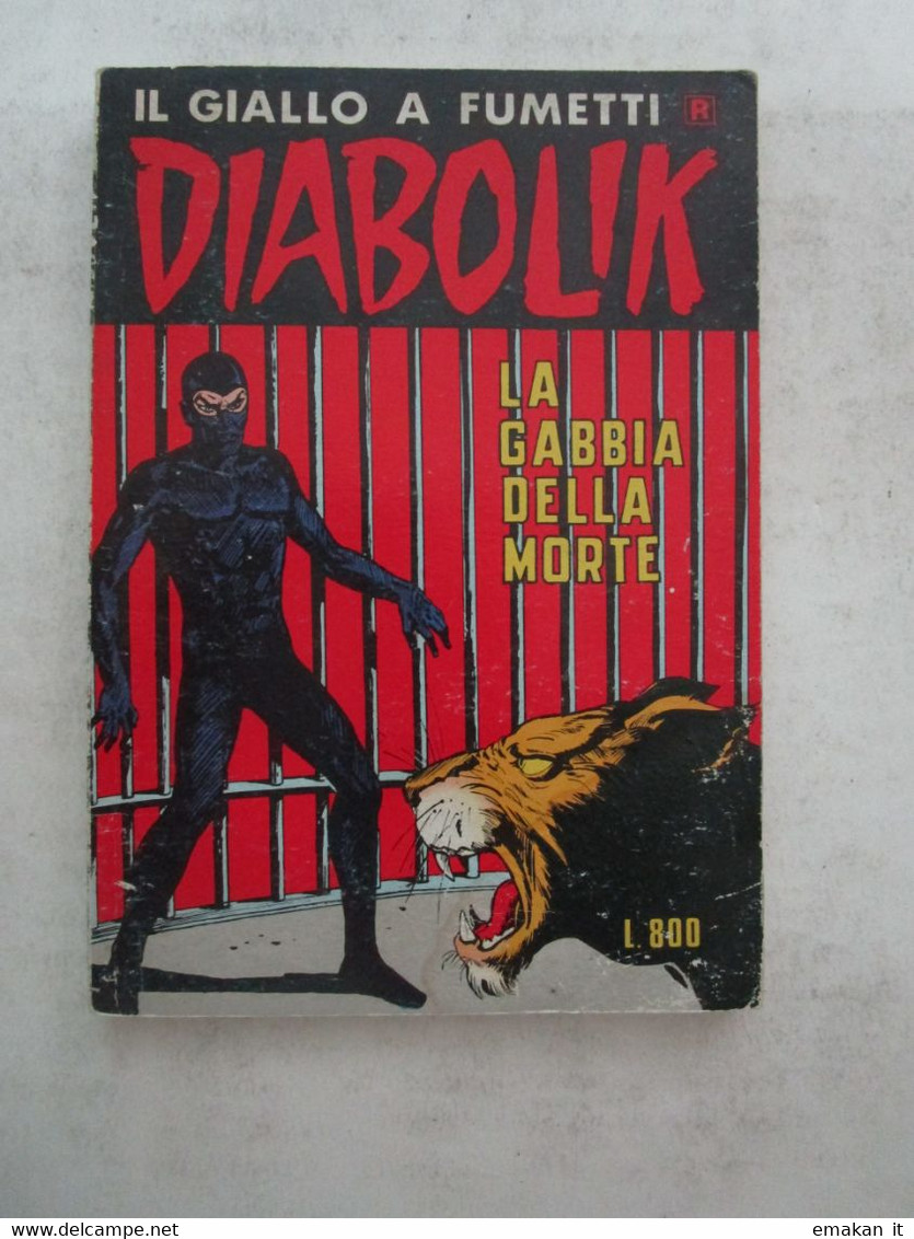 #  DIABOLIK R COSTA BIANCA N 165 / LA GABBIA DELLA MORTE  - BUONO - Diabolik