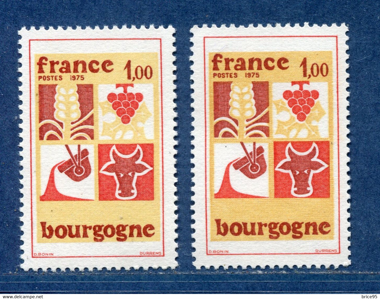 ⭐ France - Variété - YT N° 1848 - Couleurs - Pétouille - Neuf Sans Charnière - 1975 ⭐ - Unused Stamps