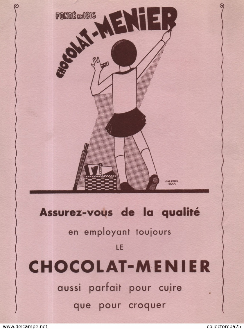 Protège Cahier Chocolat Menier Fondé En 1816 Assurez Vous De La Qualité En Employant Toujours Aussi Parfait Pour Cuire - C