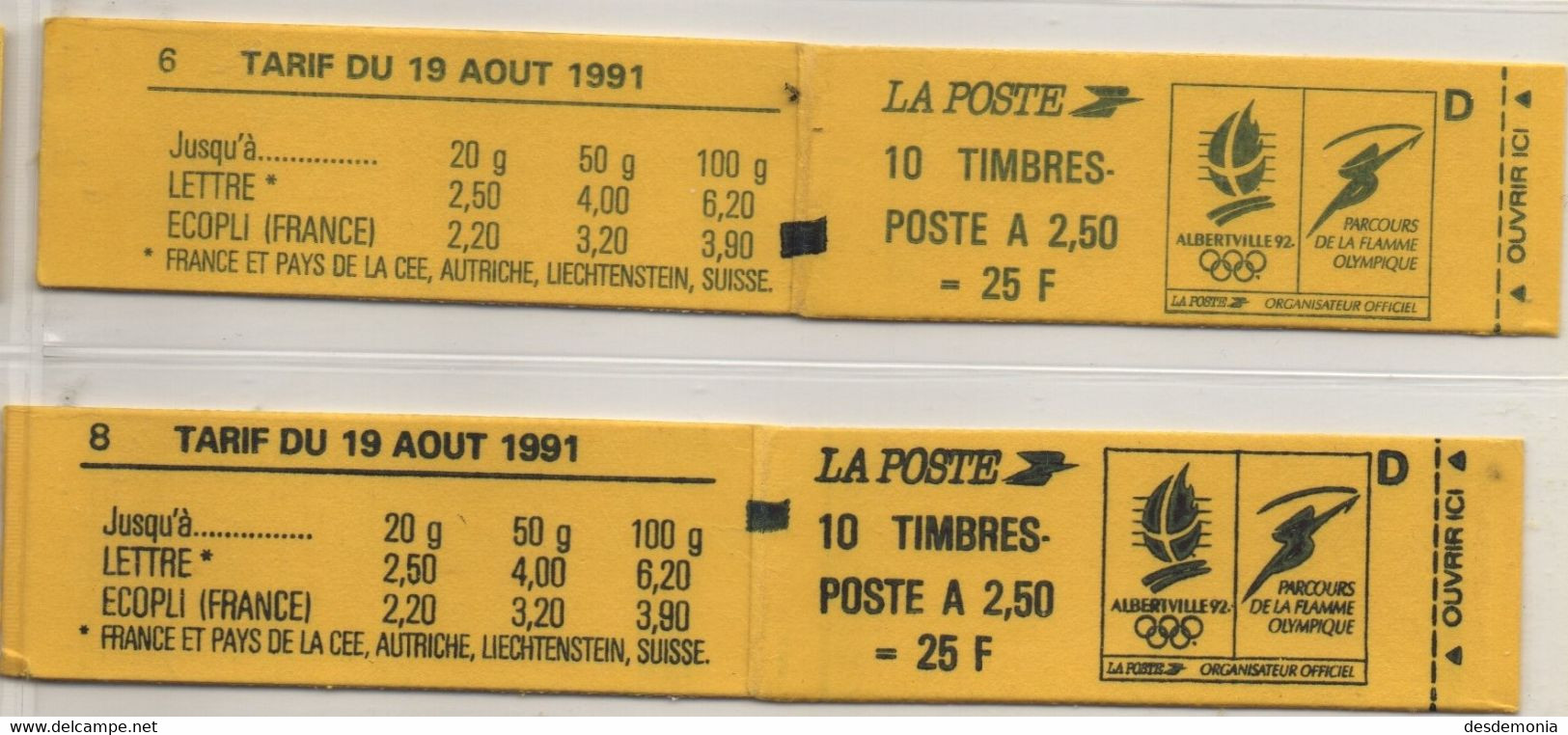 France Maury Carnet 492 & 492a (Yvert 2715-C4a) ** Marianne De Briat JO Bleu Vert Conf 6 Et 8 - Booklets