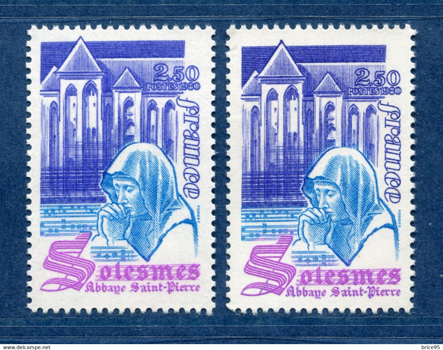 ⭐ France - Variété - YT N° 2112 - Couleurs - Neuf Sans Charnière - 1980 ⭐ - Unused Stamps