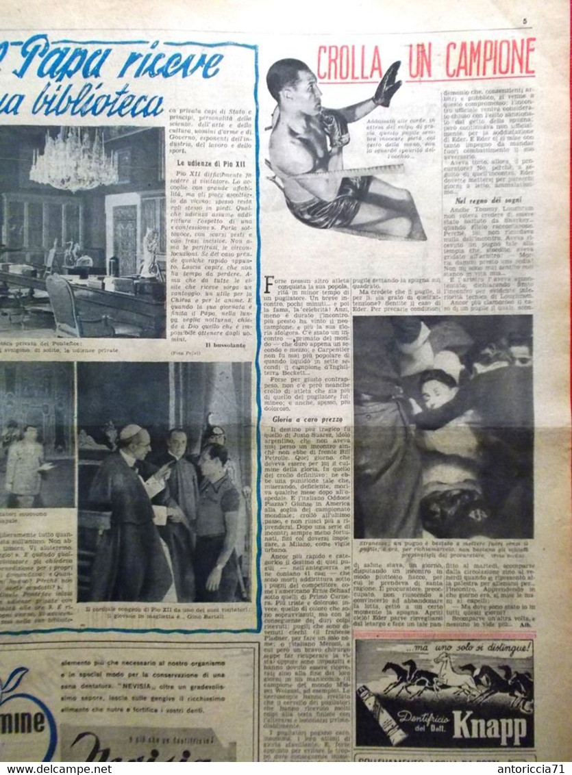 La Domenica Degli Italiani Corriere 16 Settembre 1945 Franz Hofer Gauleiter Boxe - Guerra 1939-45
