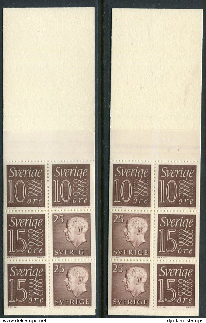 SWEDEN 1964  1 Kr Definitive  Booklets MNH / **.  Michel MH 7aa-7ab - 1951-80