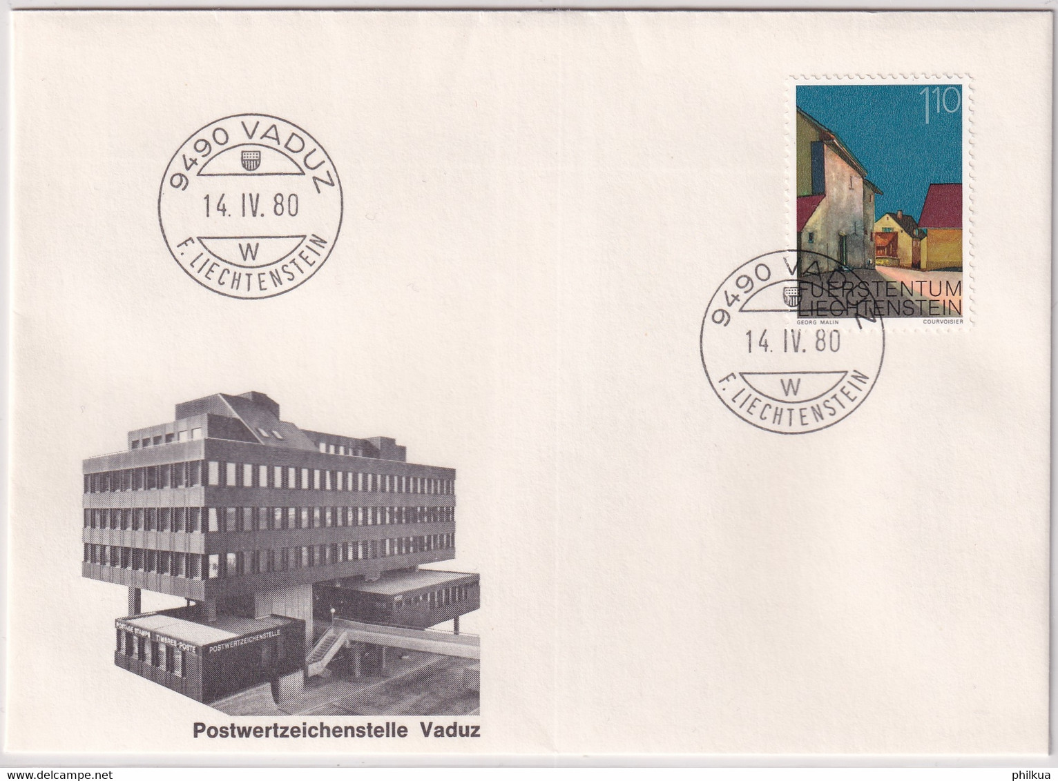 Zumstein 641 Illustrierter Brief Post Vaduz - Cartas & Documentos