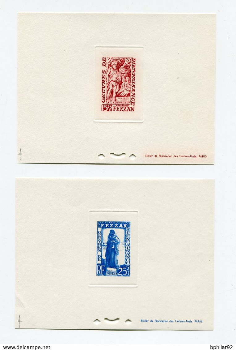 !!! FEZZAN, EPREUVES DE LUXE DES N°54/55 - Unused Stamps