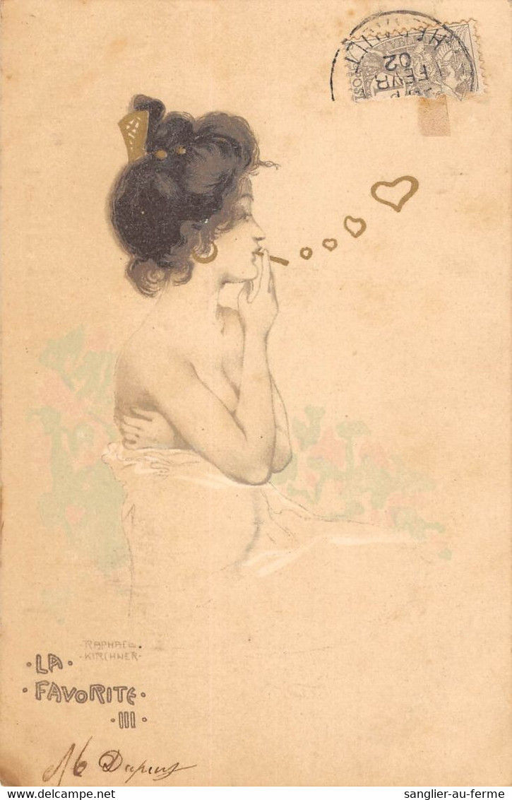 CPA ILLUSTRATEUR  RAPHAEL KIRCHNER ART NOUVEAU FEMME DES ANNEES 1900 LE FAVORITE III - Kirchner, Raphael