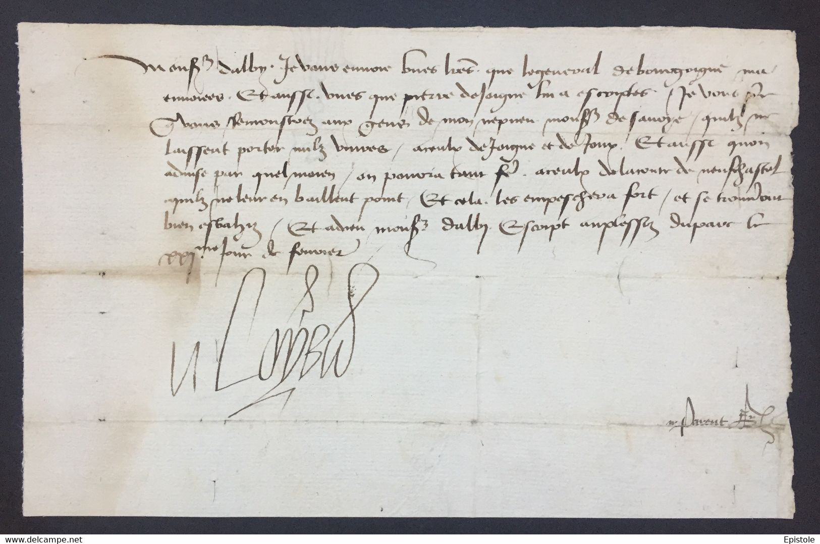 LOUIS XI Roi De France - Lettre Signée – Etat De Charles Le Téméraire - 1478 - Personajes Historicos