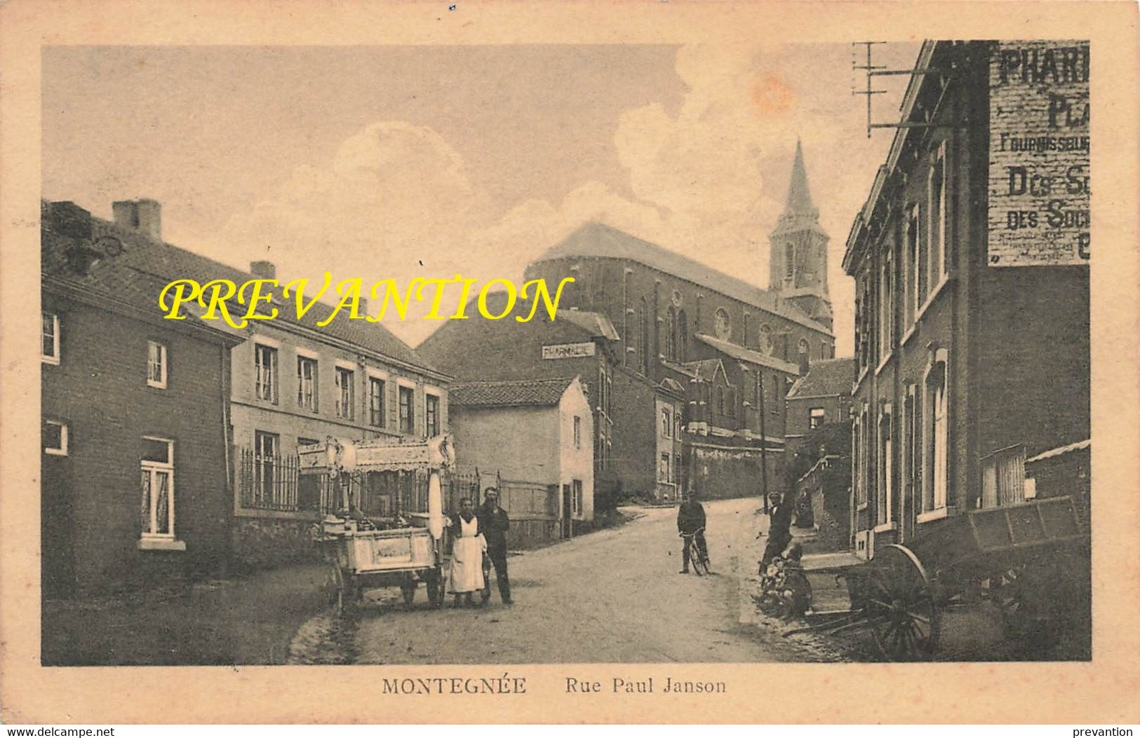 MONTEGNEE - Rue Paul Janson - Carte Avec Marchand De Crème Glacée Et Circulé - Saint-Nicolas