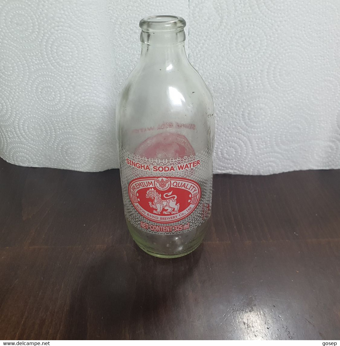 Thailand-SINGHA-soda Water-(325ml)-used Bottle - Soda