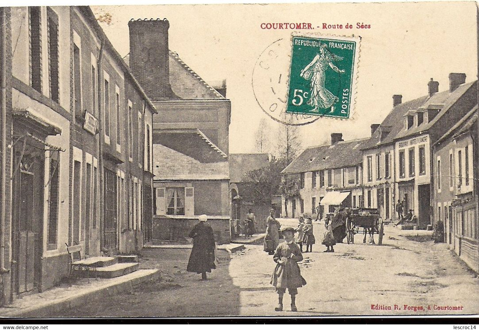 COURTOMER Route De Sees  Edition R Forges Corutomer 1911 - Courtomer