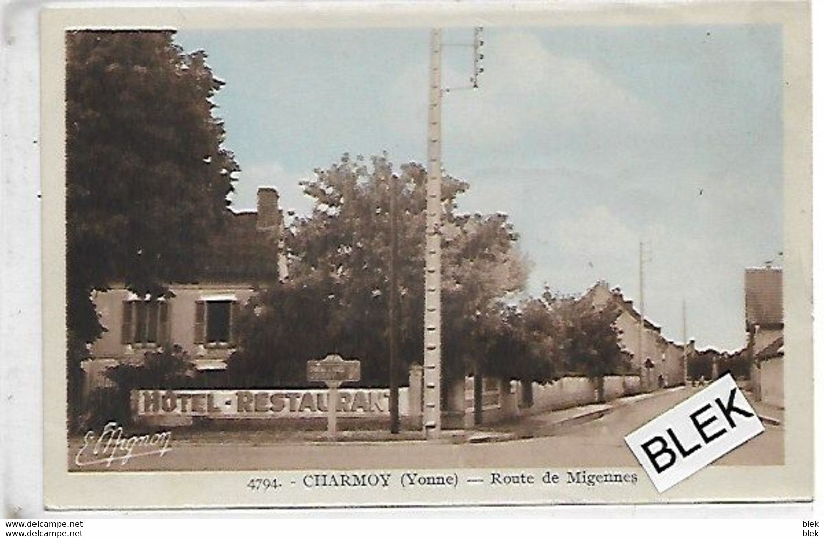 89 . Yonne . Charmoy : Route De Migennes . - Charmoy