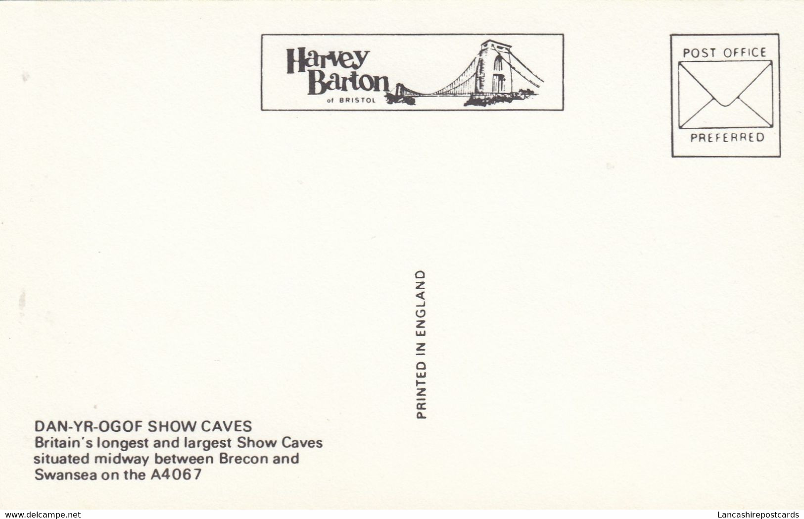 Postcard Flitch Of Bacon Dan Yr Ogof National Show Caves Of Wales Brecon Beacons My Ref B14503 - Breconshire