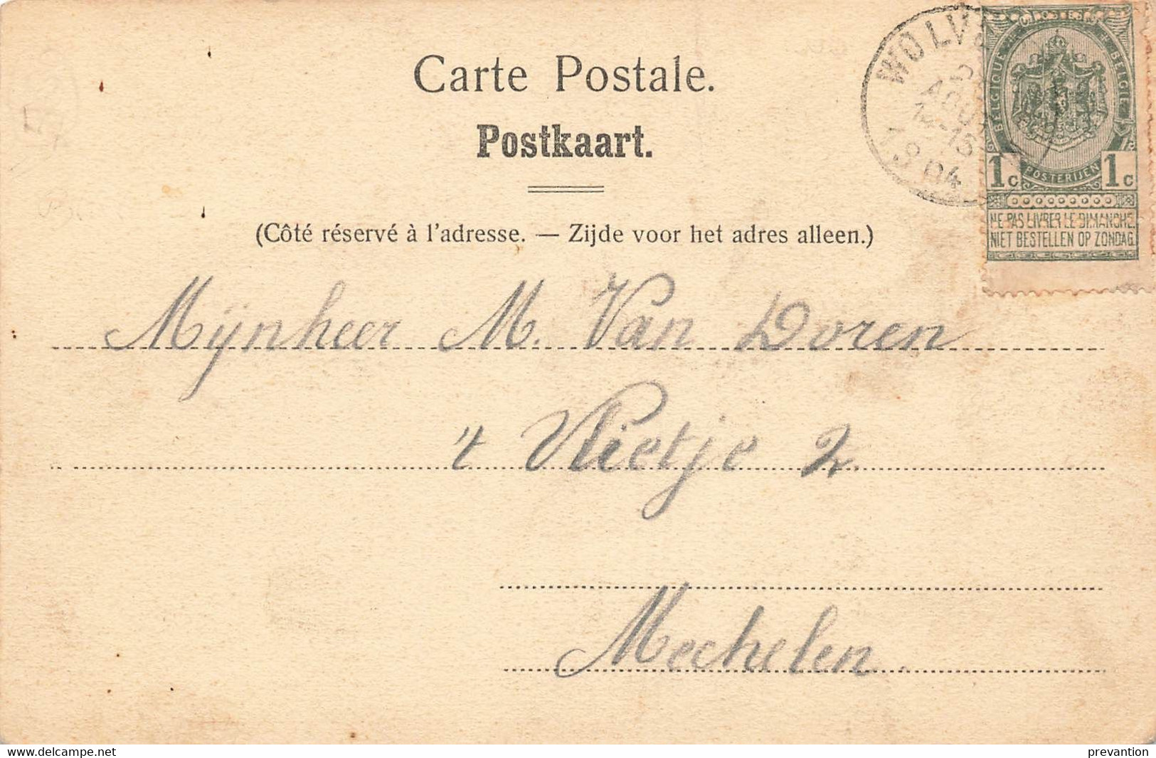 WOLVERTHEM - Maison Communale - Carte Circulé En 1904 - Meise