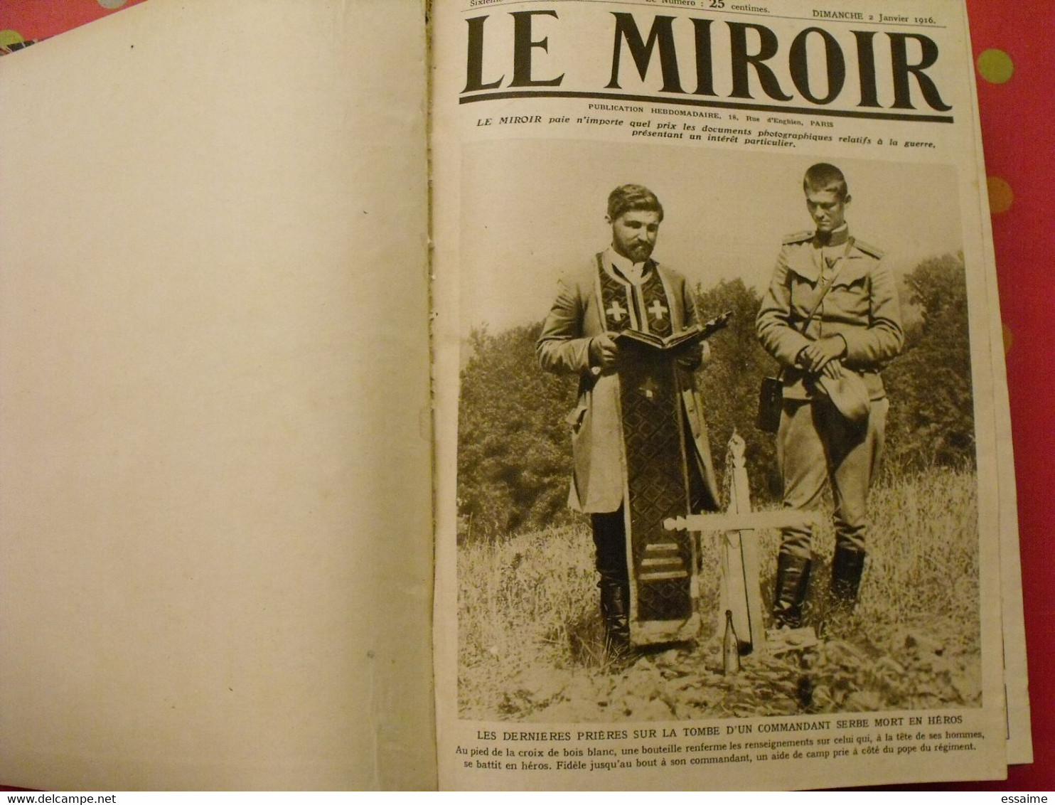 Le Miroir Recueil Reliure 1916 (année Complète 53 N° ). Guerre 14-18 Très Illustrée, Documentée. Zeppelin Avion Soldats - Oorlog 1914-18