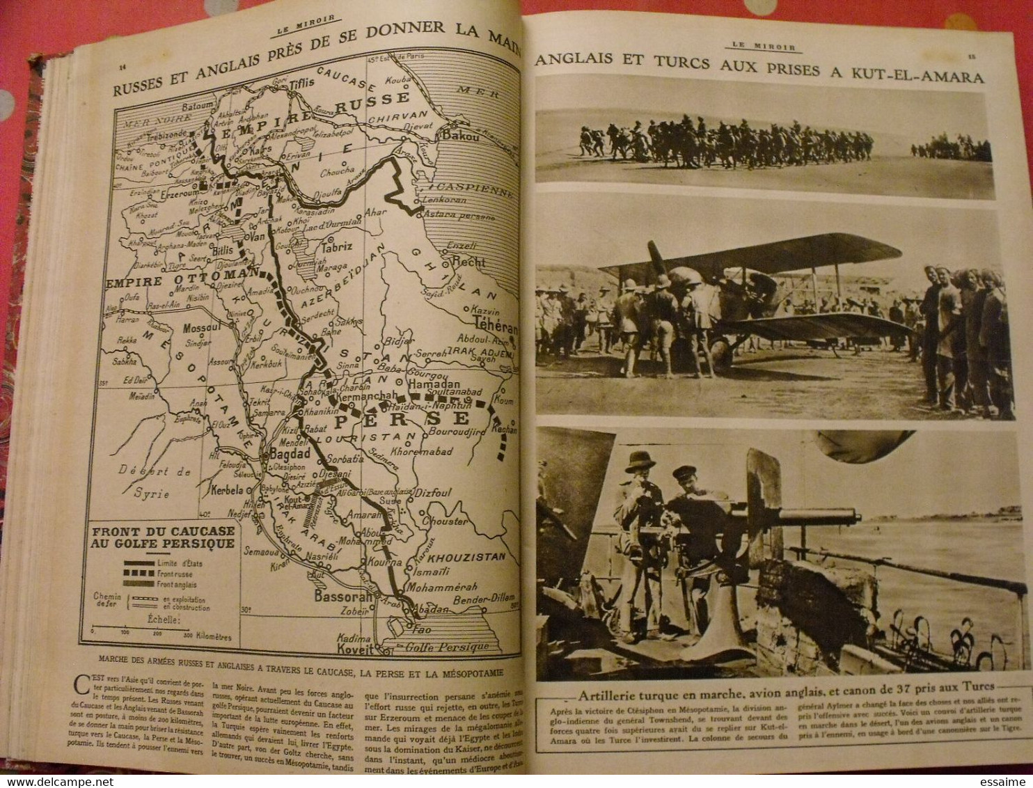 Le miroir recueil reliure 1916 (année complète 53 n° ). guerre 14-18 très illustrée, documentée. zeppelin avion soldats