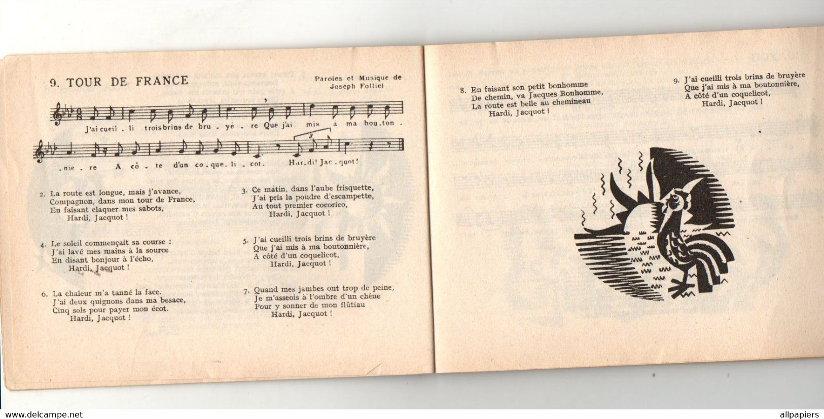 Chansons Nouvelles De Joseph Folliet Courage Aux éditions Du Seuil De 1954 - Format : 15x12 Cm 39 chansons Et Partitions - Song Books