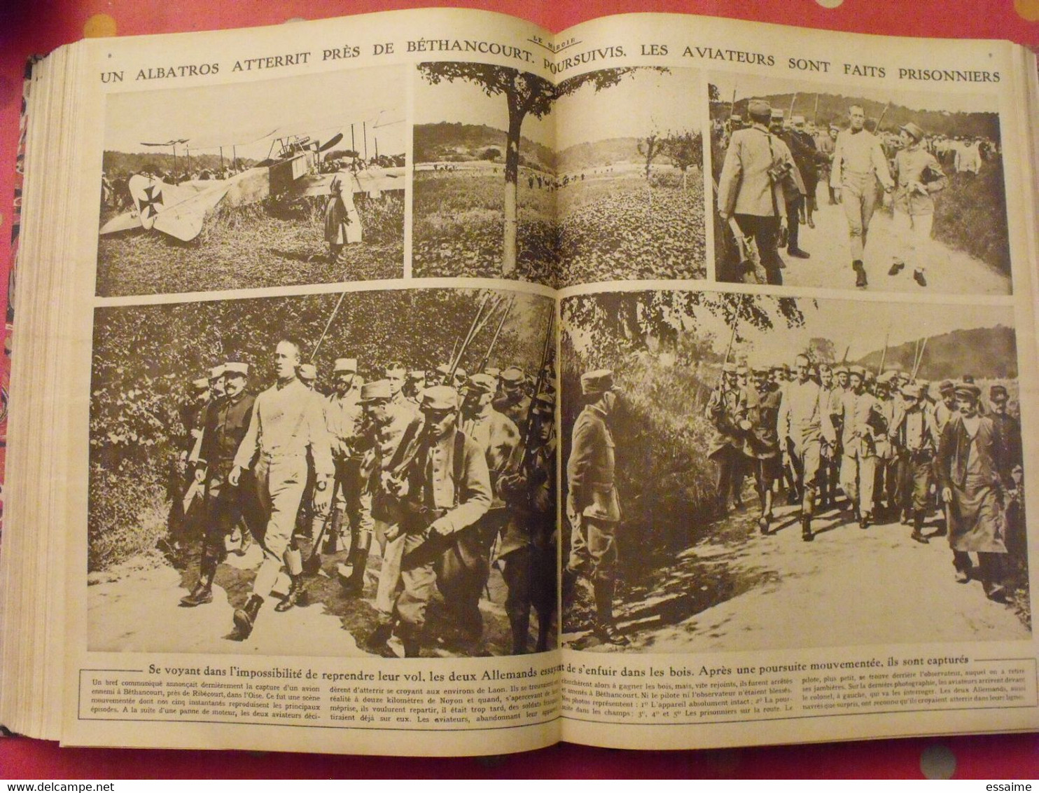 Le miroir recueil reliure 1915 (année complète 52 n°). guerre 14-18 très illustrée, documentée. zeppelin avion soldats