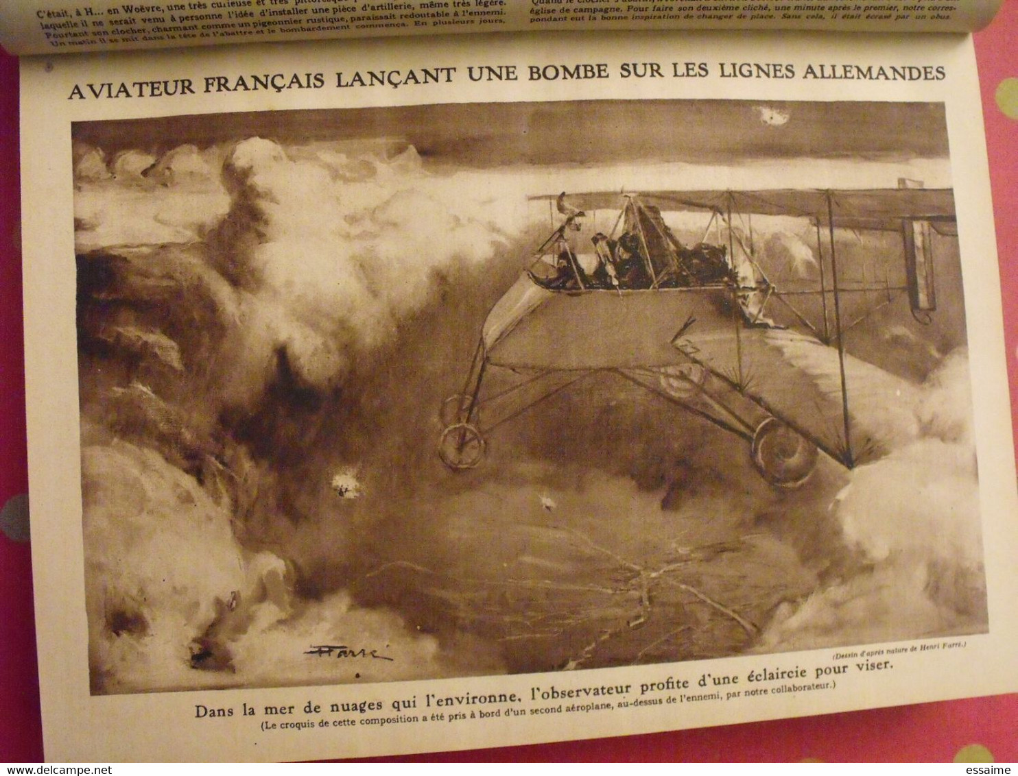 Le miroir recueil reliure 1915 (année complète 52 n°). guerre 14-18 très illustrée, documentée. zeppelin avion soldats