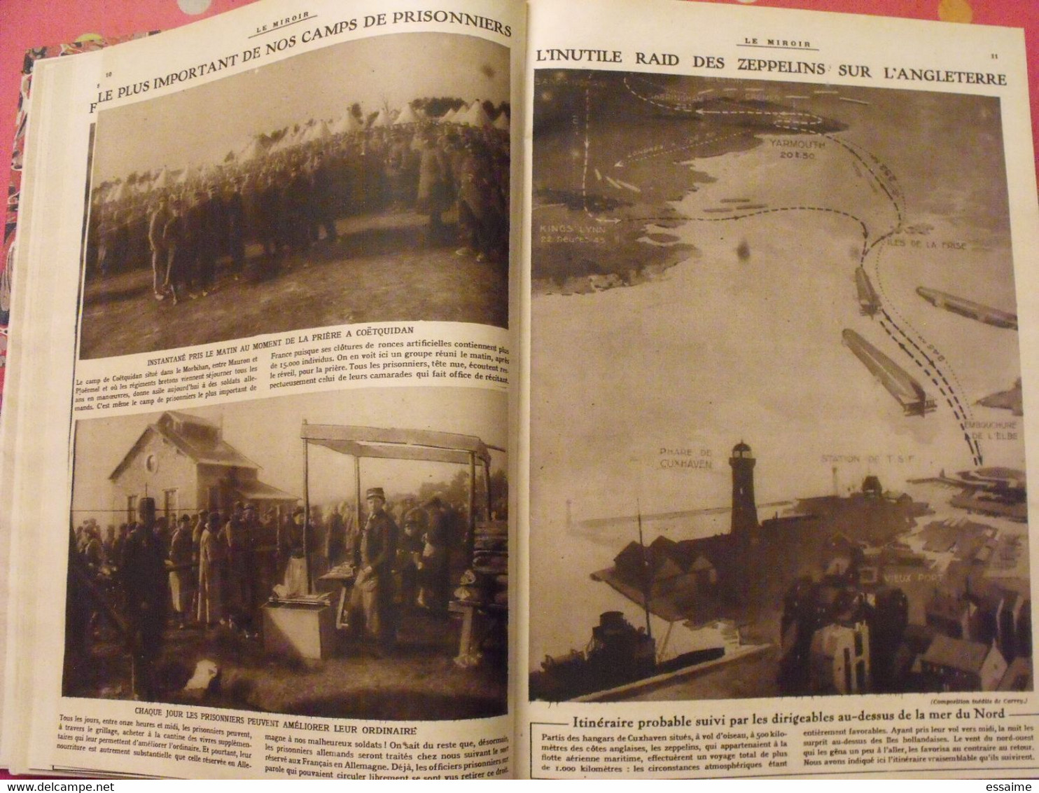 Le miroir recueil reliure 1915 (année complète 52 n°). guerre 14-18 très illustrée, documentée. zeppelin avion soldats