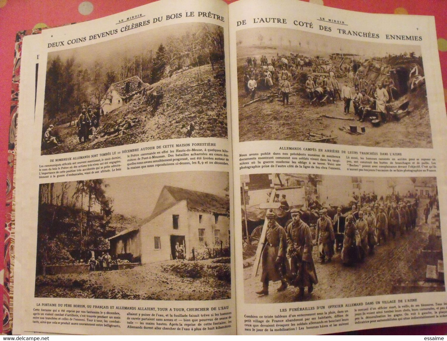 Le miroir recueil reliure 1915 (année complète 52 n°). guerre 14-18 très illustrée, documentée. zeppelin avion soldats