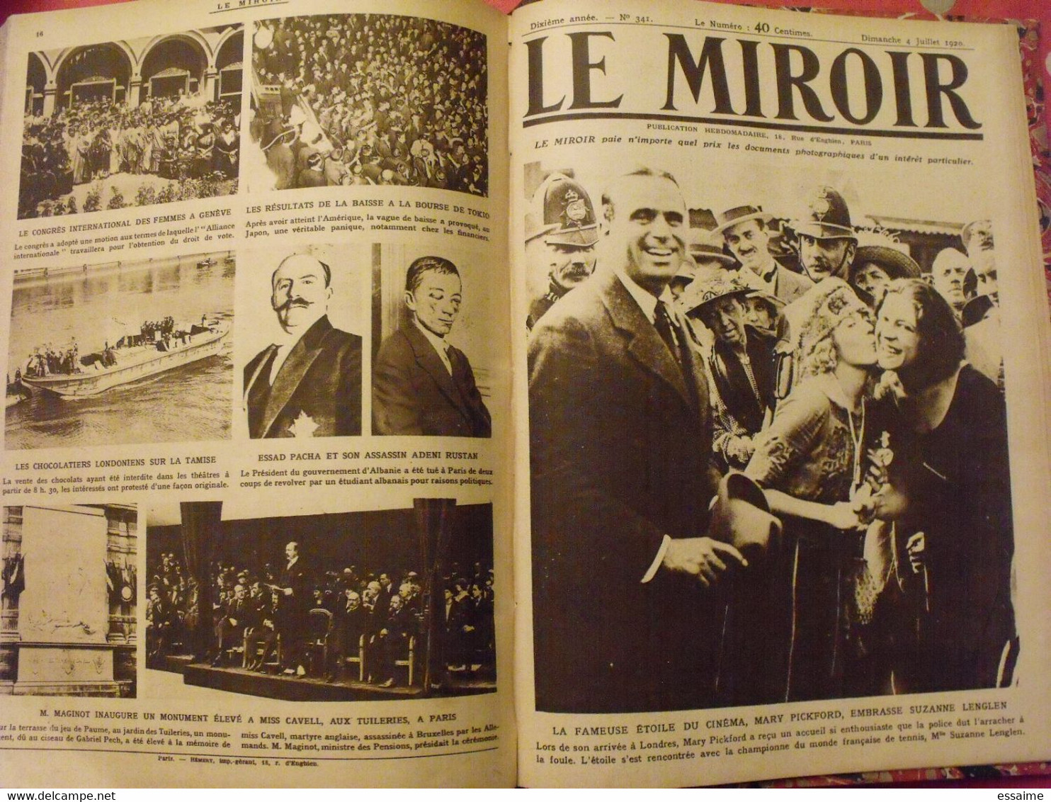 Le miroir recueil reliure 1919-1920 (75 n°). l'après guerre 14-18 très illustrée, documentée. russie bolcheviks