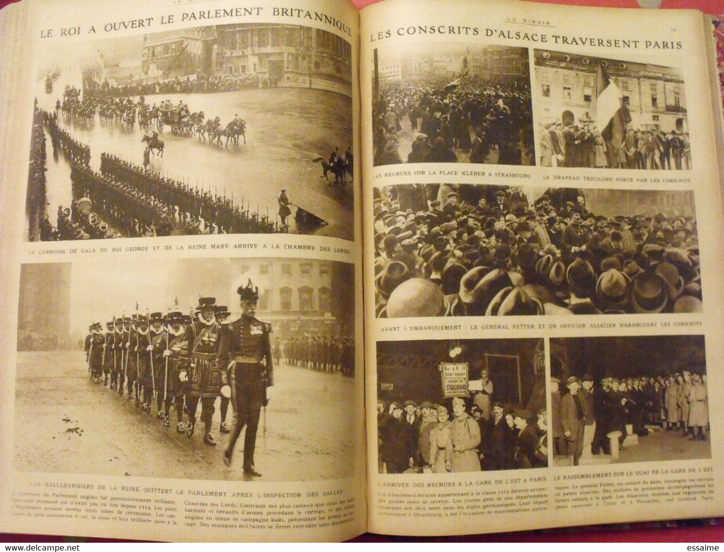 Le miroir recueil reliure 1919-1920 (75 n°). l'après guerre 14-18 très illustrée, documentée. russie bolcheviks