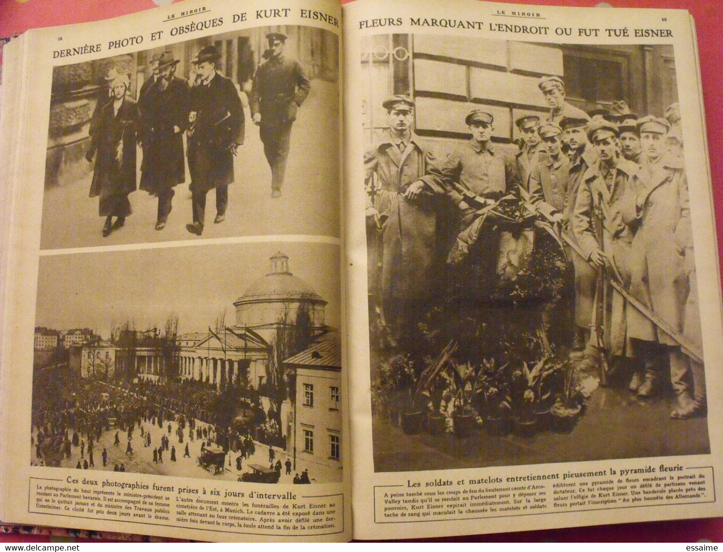 Le miroir recueil reliure 1919-1920 (75 n°). l'après guerre 14-18 très illustrée, documentée. russie bolcheviks