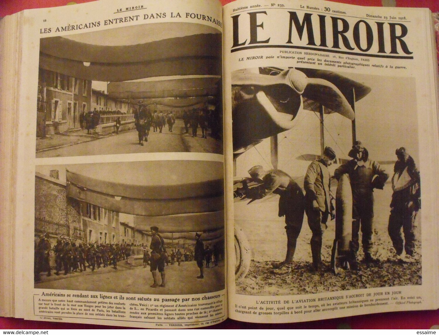 Le Miroir Recueil Reliure 1918 (52 N°). 14-18 Très Illustrée, Documentée. Armistice Russie Bolcheviks - War 1914-18