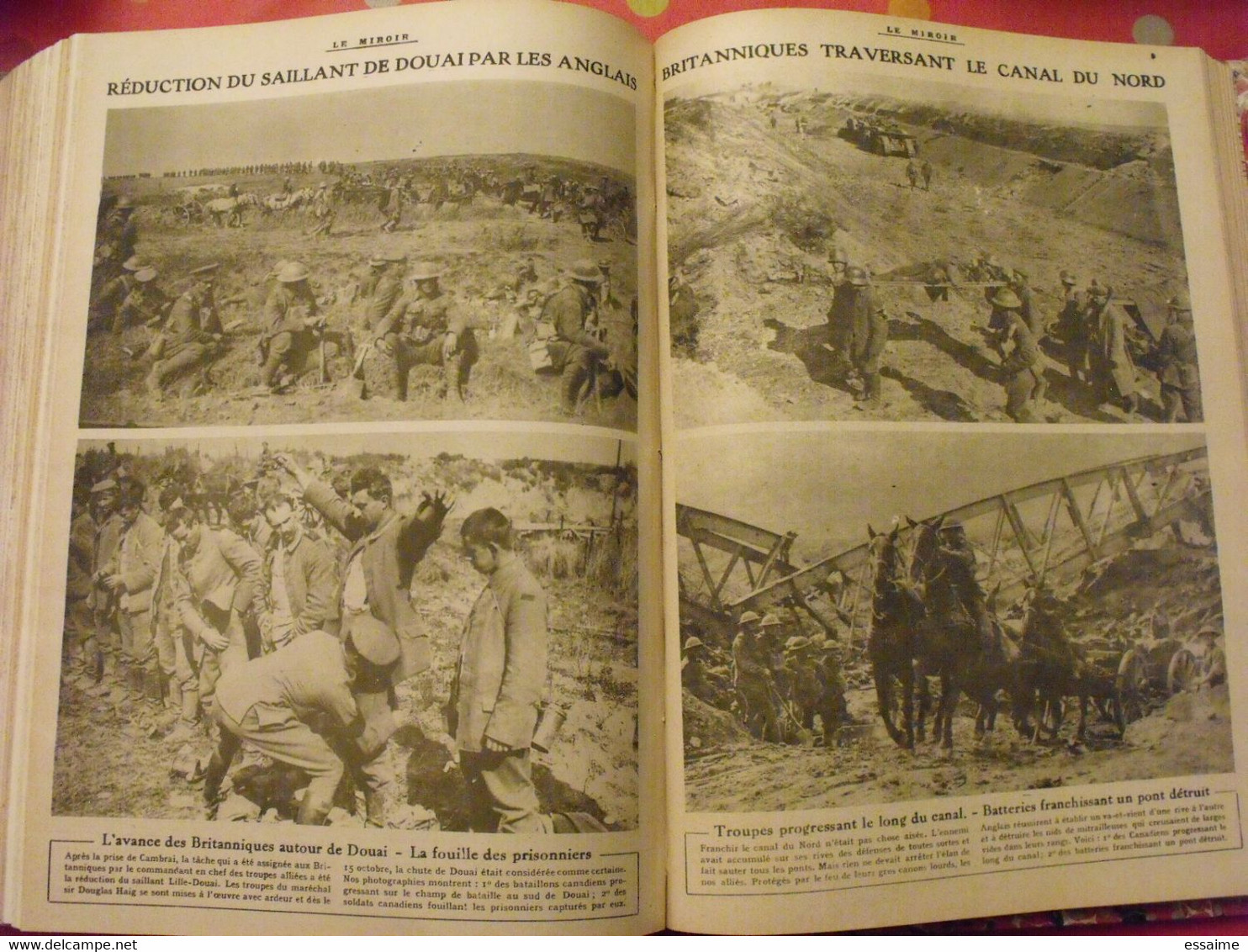 Le miroir recueil reliure 1918 (52 n°). 14-18 très illustrée, documentée. armistice russie bolcheviks