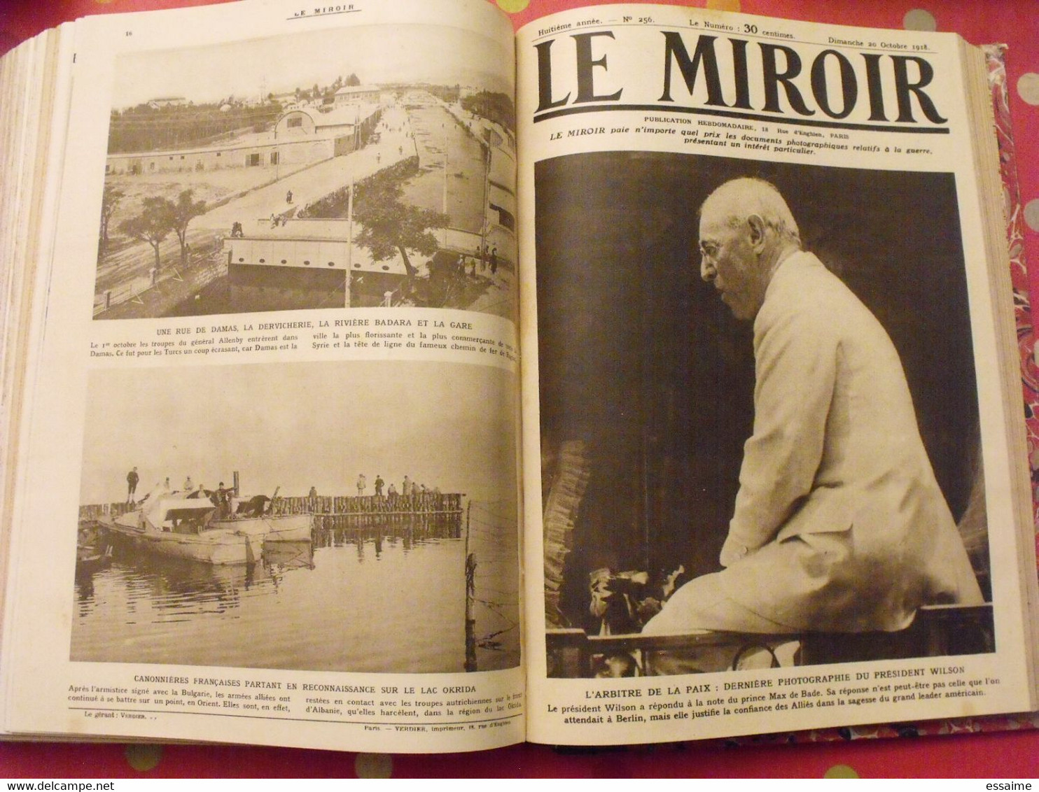 Le miroir recueil reliure 1918 (52 n°). 14-18 très illustrée, documentée. armistice russie bolcheviks