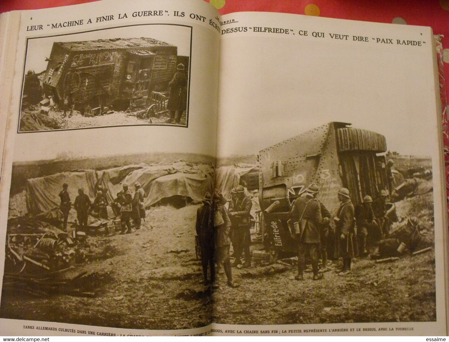 Le miroir recueil reliure 1918 (52 n°). 14-18 très illustrée, documentée. armistice russie bolcheviks