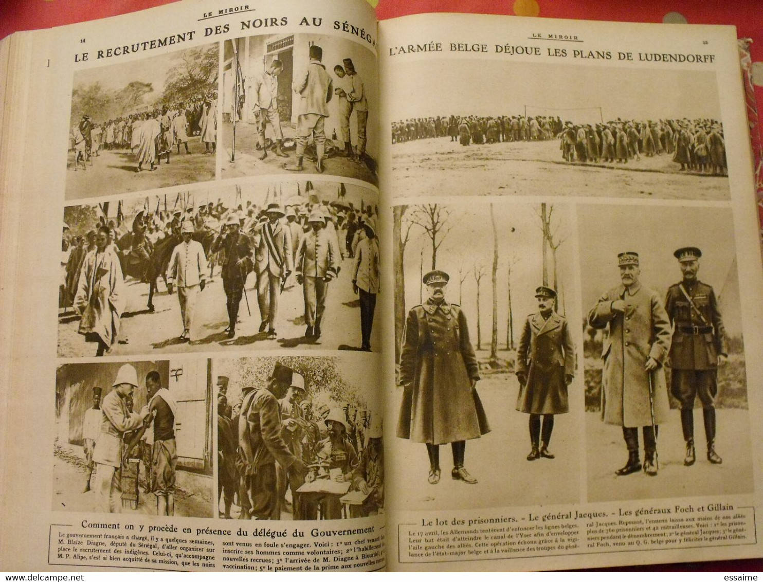 Le miroir recueil reliure 1918 (52 n°). 14-18 très illustrée, documentée. armistice russie bolcheviks