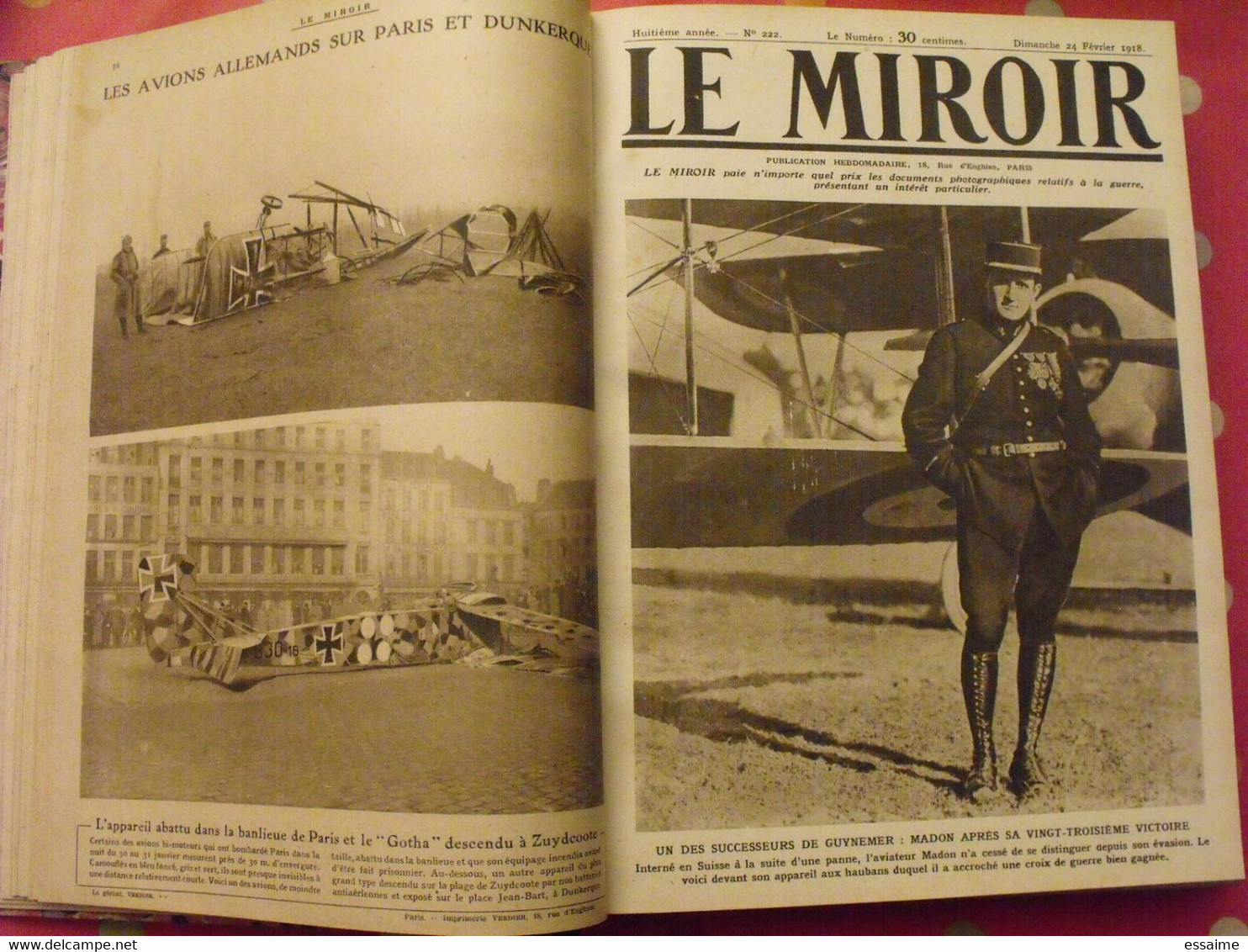 Le miroir recueil reliure 1918 (52 n°). 14-18 très illustrée, documentée. armistice russie bolcheviks