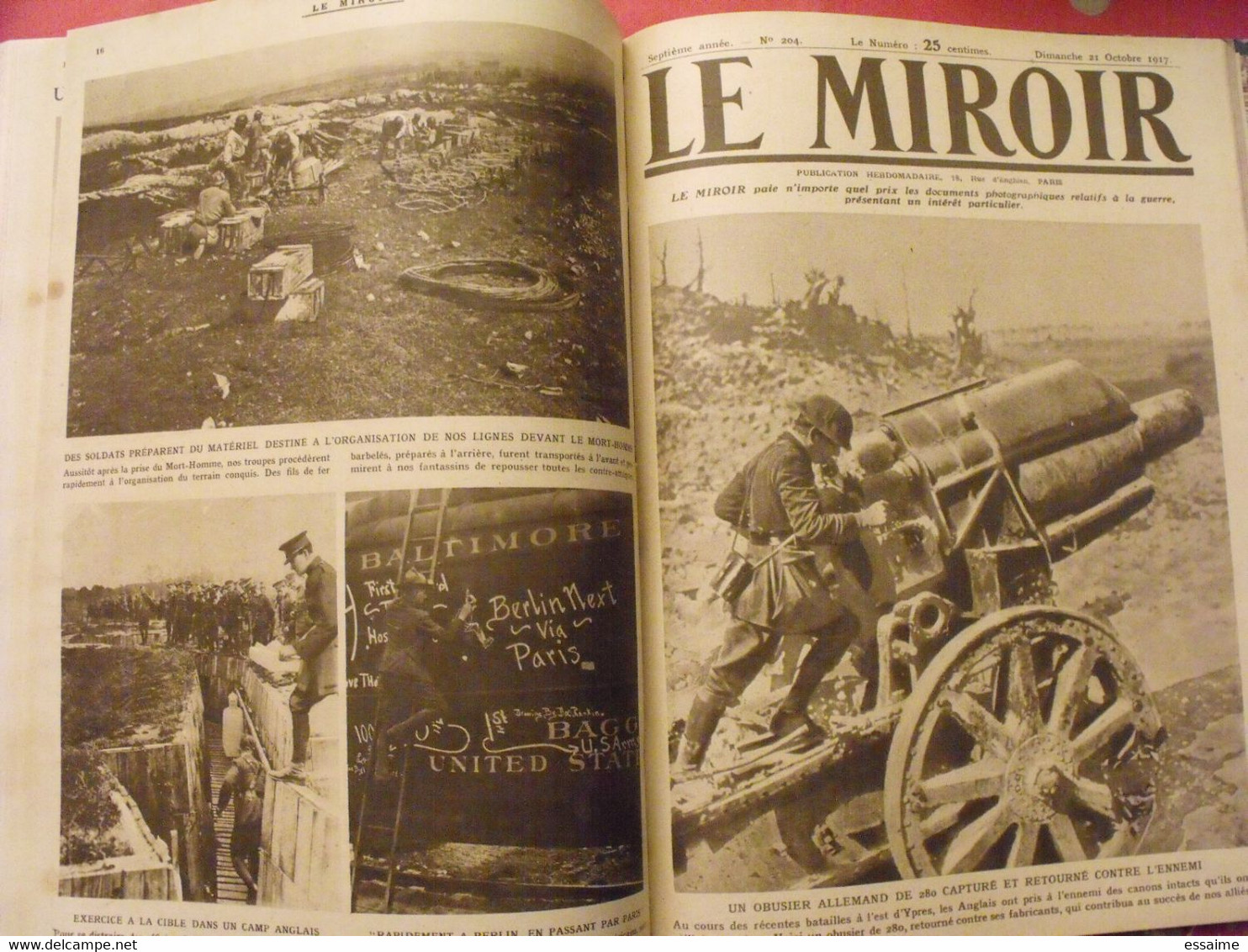 Le miroir recueil reliure 1917 (52 n°). guerre14-18 très illustrée, documentée. révolution russe bolcheviks